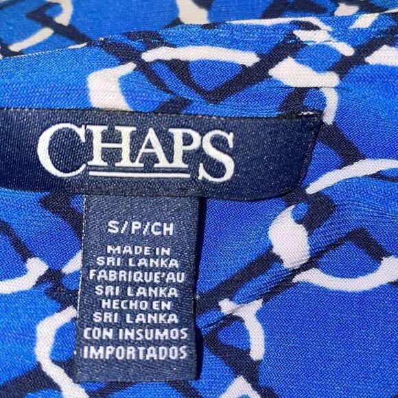 Chaps dress! Size S/P/CH! EUC! Blue/Black/White! Very comfortable! Anytime! - Picture 3 of 4